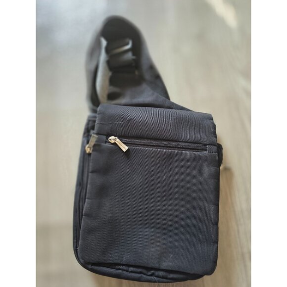 Travelon Black Crossbody Shoulder Bag With Multiple Zipper Pockets Travel - Picture 3 of 6